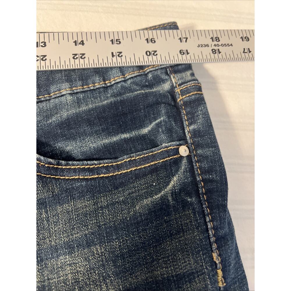 Jessica Simpson Womens Denim Bermuda Short Size 16 Blue Dark Wash Frayed Stretch - Picture 9 of 12